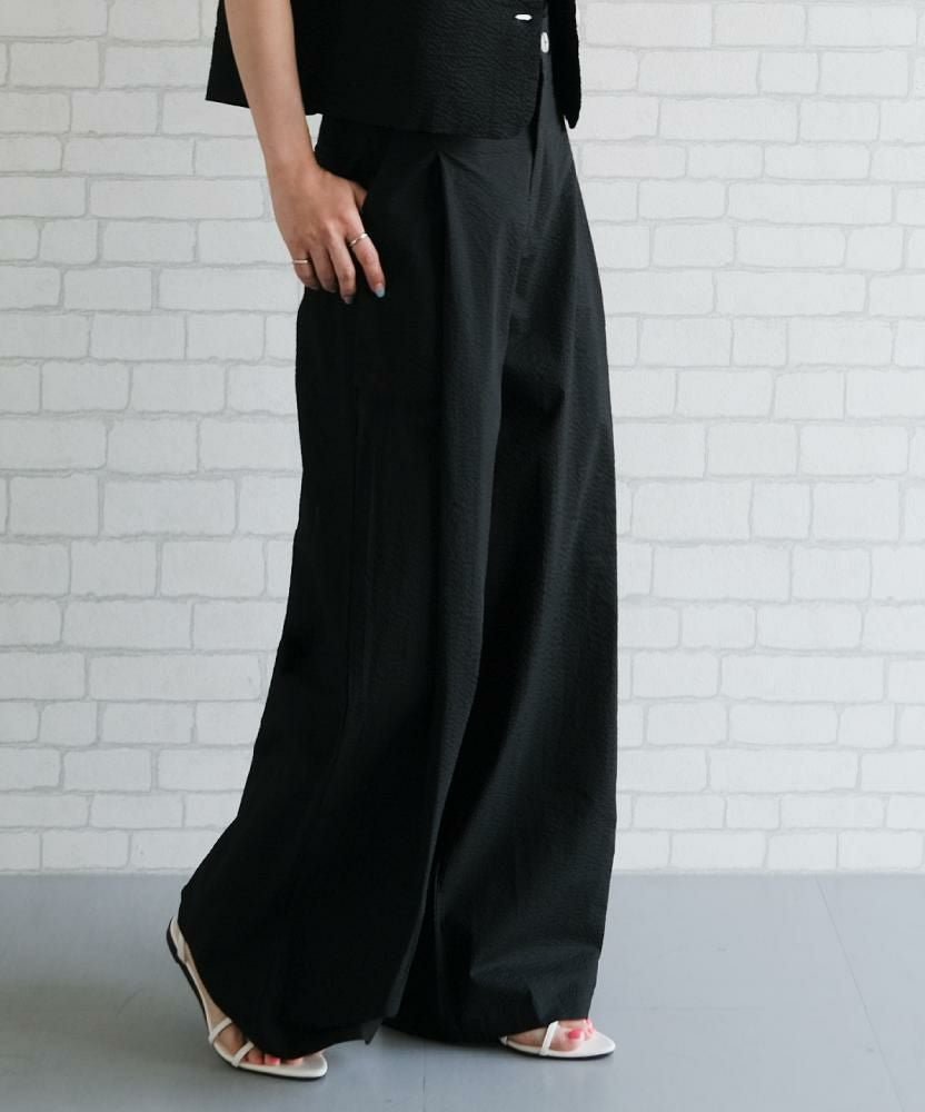 【アクアガレージ/aquagarage】のサッカー生地ワイドパンツ 人気、トレンドファッション・服の通販 founy(ファニー) 　ファッション　Fashion　レディースファッション　Fashion for Women　パンツ　Pants & Trousers　サッカー　Seersucker, Summer Fabric　シンプル　Simple, Minimal　ジャケット　Jacket, Outerwear　セットアップ　Set-Up, Coordinated Outfit　プチプライス・低価格　Affordable / Budget Price　ワイド　Wide, Wide Fit　 other-1|ID: prp329100004082467 ipo3291000000036088486