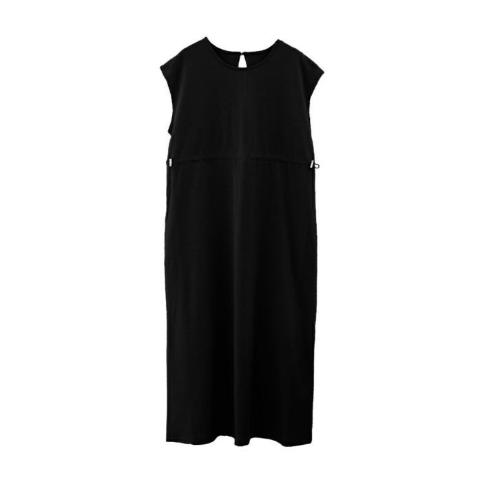 【アクアガレージ/aquagarage】のテレコウエストドロストワンピース インテリア・キッズ・メンズ・レディースファッション・服の通販 founy(ファニー) 　ファッション　Fashion　レディースファッション　Fashion for Women　ワンピース　Dresses　送料無料　Free Shipping　テレコ　Ribbed, Rib Stitch　プチプライス・低価格　Affordable / Budget Price　マキシ　Maxi, Full Length　ロング　Long, Long-Length　夏　Summer　春　Spring　秋　Autumn　ブラック|ID: prp329100004087160 ipo3291000000027668338