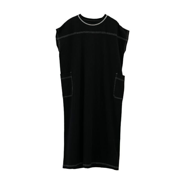 【アクアガレージ/aquagarage】のステッチワンピース インテリア・キッズ・メンズ・レディースファッション・服の通販 founy(ファニー) 　ファッション　Fashion　レディースファッション　Fashion for Women　ワンピース　Dresses　送料無料　Free Shipping　プチプライス・低価格　Affordable / Budget Price　マキシ　Maxi, Full Length　ロング　Long, Long-Length　夏　Summer　春　Spring　秋　Autumn　ブラック|ID: prp329100004091743 ipo3291000000027721529