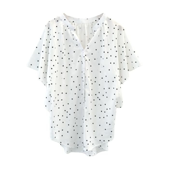 【アクアガレージ/aquagarage】のさらっと涼しいブラウス インテリア・キッズ・メンズ・レディースファッション・服の通販 founy(ファニー) 　ファッション　Fashion　レディースファッション　Fashion for Women　トップス・カットソー　Cut & Sew Tops　シャツ・ブラウス・オフィスカジュアル　Elegant Blouses & Button-Ups　送料無料　Free Shipping　プチプライス・低価格　Affordable / Budget Price　リラックス　Relax, Relaxed Fit　夏　Summer　春　Spring　秋　Autumn　ホワイト:ドット|ID: prp329100004112463 ipo3291000000028012258