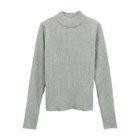 【アクアガレージ/aquagarage】のラメボトルネックリブトップス 春 グレー|ID: prp329100004130757 ipo3291000000029670737