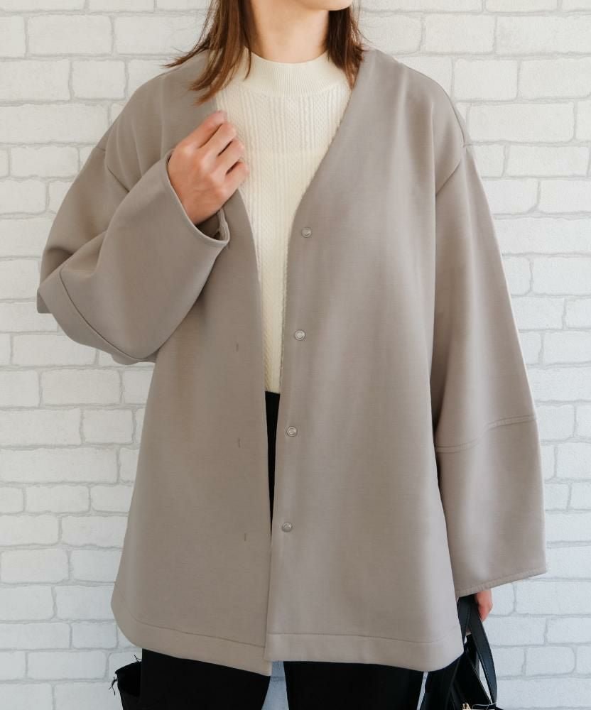 【アクアガレージ/aquagarage】のノーカラーフレアコート 春 人気、トレンドファッション・服の通販 founy(ファニー) 　ファッション　Fashion　レディースファッション　Fashion for Women　アウター　Coat / Outerwear Collection　コート・ロングコート・ピーコート　Long Coats, Peacoats & More　送料無料　Free Shipping　ショルダー　Shoulder, Shoulder Strap　ドロップ　Drop Shoulder, Dropped Style　プチプライス・低価格　Affordable / Budget Price　冬　Winter / This Winter　春　Spring　秋　Autumn　 other-1|ID: prp329100004151104 ipo3291000000036048193