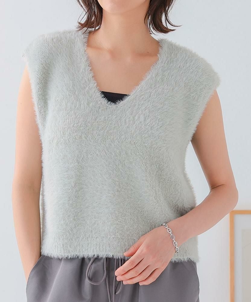 【アクアガレージ/aquagarage】のシャギーVネックベスト 春 人気、トレンドファッション・服の通販 founy(ファニー) 　ファッション　Fashion　レディースファッション　Fashion for Women　アウター　Coat / Outerwear Collection　トップス・カットソー　Cut & Sew Tops　ベスト&ジレ / 重ね着スタイル　Vests & Gilets　Vネックトップス　V-Neck Tops / V-Cut Neckline Shirts　プチプライス・低価格　Affordable / Budget Price　ベスト　Vest, Waistcoat　冬　Winter / This Winter　春　Spring　秋　Autumn　 other-1|ID: prp329100004173535 ipo3291000000036048289