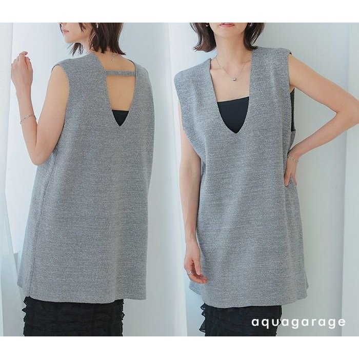 【アクアガレージ/aquagarage】の【セットアップ可】ミラノリブラメVネックニットチュニック 人気、トレンドファッション・服の通販 founy(ファニー) ファッション Fashion レディースファッション Fashion for Women アウター Coat / Outerwear Collection トップス・カットソー Cut & Sew Tops ニット Knit Tops & Sweaters ベスト&ジレ / 重ね着スタイル Vests & Gilets Vネックトップス V-Neck Tops / V-Cut Neckline Shirts セットアップ Set-Up, Coordinated Outfit プチプライス・低価格 Affordable / Budget Price ベスト Vest, Waistcoat other-1|ID: prp329100004176287 ipo3291000000034094521