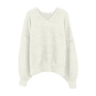 【アクアガレージ/aquagarage】のシャギーラメVネックニットトップス オフホワイト|ID: prp329100004181081 ipo3291000000028967777