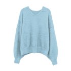 【アクアガレージ/aquagarage】のシャギーラメVネックニットトップス ブルー|ID: prp329100004181081 ipo3291000000028967779