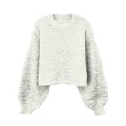 【アクアガレージ/aquagarage】のラメフェザーハイネックショート丈ニットトップス 春 アイボリー|ID: prp329100004186687 ipo3291000000029009565