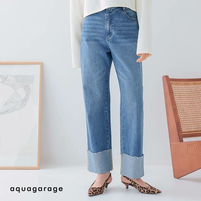 【アクアガレージ/aquagarage】の【最終値下げ価格】ロールアップデニムパンツ インテリア・キッズ・メンズ・レディースファッション・服の通販 founy(ファニー) https://founy.com/ ファッション Fashion レディースファッション Fashion for Women パンツ Pants & Trousers デニムパンツ・ジーンズ・美脚デニム Denim Jeans & Pants デニム Denim, Jeans Material プチプライス・低価格 Affordable / Budget Price 冬 Winter / This Winter 夏 Summer 春 Spring 秋 Autumn |ID: prp329100004198263 ipo3291000000034094492
