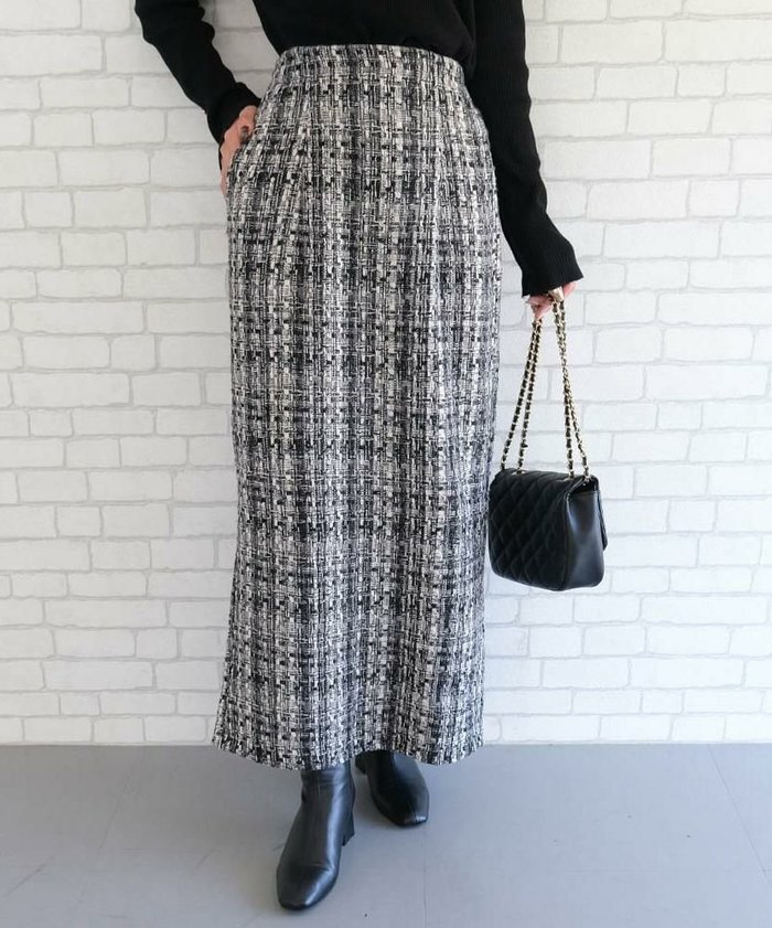 【アクアガレージ/aquagarage】の【セットアップ可】ツイードハイウエストタイトスカート 春 インテリア・キッズ・メンズ・レディースファッション・服の通販 founy(ファニー) https://founy.com/ ファッション Fashion レディースファッション Fashion for Women セットアップ Matching Sets スカート・ミニ/ミディ/マキシ Skirts / Mini, Midi & Maxi Skirts 送料無料 Free Shipping クール Cool, Chic シンプル Simple, Minimal ジャケット Jacket, Outerwear スパンコール Sequins, Sequin Embellishment スリット Slit, Slit Detail セットアップ Set-Up, Coordinated Outfit タイトスカート Pencil Skirt, Tight Skirt ツイード Twill, Twill Weave ビスチェ Bustier, Corset Top プチプライス・低価格 Affordable / Budget Price マキシ Maxi, Full Length ロング Long, Long-Length 冬 Winter / This Winter 春 Spring 秋 Autumn |ID: prp329100004211067 ipo3291000000035839122