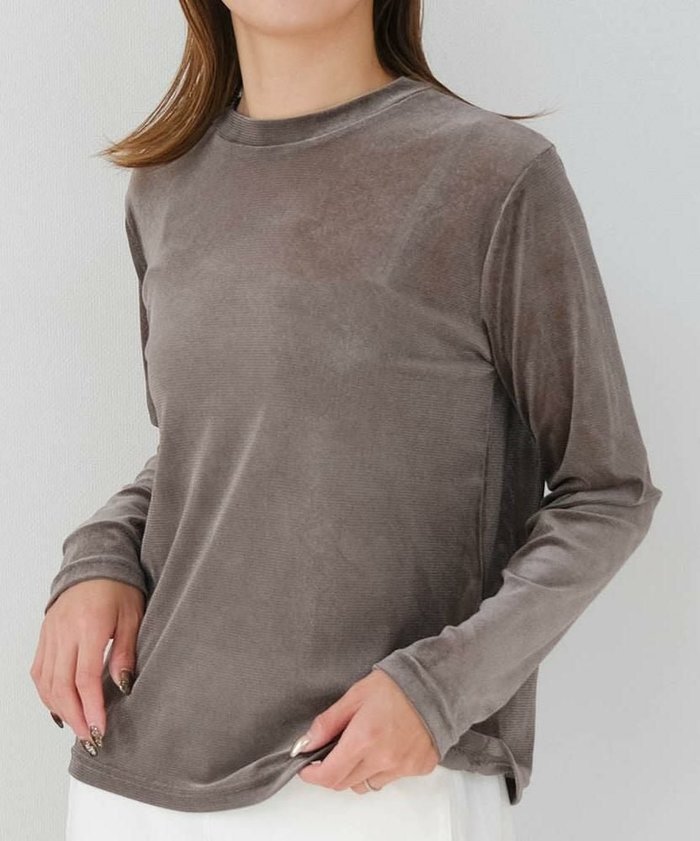 【アクアガレージ/aquagarage】の【最終値下げ価格】シアーベロアクルーネックトップス 春 インテリア・キッズ・メンズ・レディースファッション・服の通販 founy(ファニー) https://founy.com/ ファッション Fashion レディースファッション Fashion for Women トップス・カットソー Cut & Sew Tops シャツ・ブラウス・オフィスカジュアル Elegant Blouses & Button-Ups ロングTシャツ・Tシャツ Longline T-Shirts & Tees カットソー・ベーシックTシャツ Cut-and-Sewn Tops / Stretch Tees & Basics ベロアトップス Velour Tops / Velvet-Look Items エレガント 上品 Elegant カットソー Cut and Sewn Top シアー Sheer, See-Through シンプル Simple, Minimal プチプライス・低価格 Affordable / Budget Price ベロア Velour, Soft Velvet ラグジュアリー Luxury, Elegant 冬 Winter / This Winter 春 Spring 秋 Autumn |ID: prp329100004232617 ipo3291000000036276390