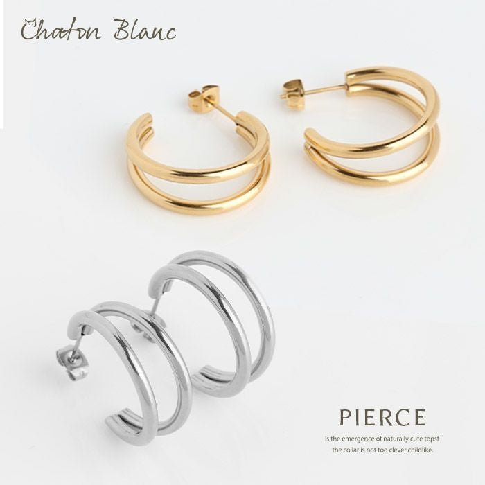 【アクアガレージ/aquagarage】のステンレス2連フープピアス 316Lステンレス 金属アレルギー対応 インテリア・キッズ・メンズ・レディースファッション・服の通販 founy(ファニー) https://founy.com/ ファッション Fashion レディースファッション Fashion for Women ジュエリー Jewelry ファッションリング Fashion Rings 送料無料 Free Shipping おすすめ Recommended / Our Picks アクセサリー Fashion Accessories ギフト プレゼント Gift / Present フープ Hoop, Hoop Earrings プチプライス・低価格 Affordable / Budget Price |ID: prp329100004249916 ipo3291000000036302135