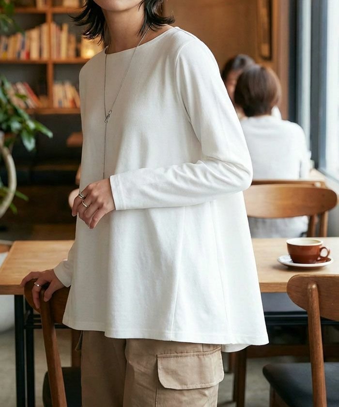 【アクアガレージ/aquagarage】のAラインロングTシャツ 人気、トレンドファッション・服の通販 founy(ファニー) 　ファッション　Fashion　レディースファッション　Fashion for Women　トップス・カットソー　Cut & Sew Tops　シャツ・ブラウス・オフィスカジュアル　Elegant Blouses & Button-Ups　ロングTシャツ・Tシャツ　Longline T-Shirts & Tees　カットソー・ベーシックTシャツ　Cut-and-Sewn Tops / Stretch Tees & Basics　送料無料　Free Shipping　おすすめ　Recommended / Our Picks　カットソー　Cut and Sewn Top　フェミニン　Feminine, Girly　プチプライス・低価格　Affordable / Budget Price　ペプラム　Peplum, Flared Hem　モノトーン　Monotone, Black and White　ロング　Long, Long-Length　長袖　Long Sleeve, Full Sleeve　 other-1|ID: prp329100004255175 ipo3291000000036012842
