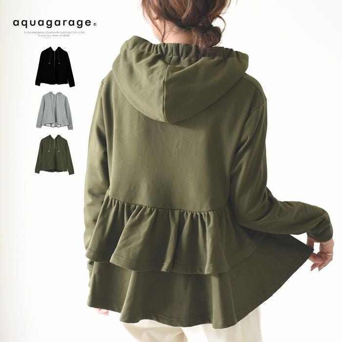 【アクアガレージ/aquagarage】のバックフリルパーカー インテリア・キッズ・メンズ・レディースファッション・服の通販 founy(ファニー) https://founy.com/ ファッション Fashion レディースファッション Fashion for Women トップス・カットソー Cut & Sew Tops レディースパーカー・カジュアルフーディー Casual Hoodies & Sweatshirts スウェット・クルーネックトップス Sweatshirts & Crewnecks / Relaxed Fit Sweat Tops 送料無料 Free Shipping スウェット / スエット Sweatshirt, Sweatwear トレンド Trend, Trending Now トレーナー Sweatshirt, Trainer パーカー Hoodie, Parka フリル Frill, Ruffle プチプライス・低価格 Affordable / Budget Price 定番 Standard, Basic Item |ID: prp329100004269123 ipo3291000000036291629