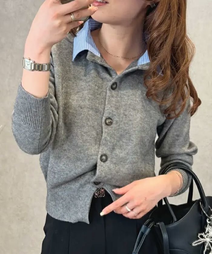 【アクアガレージ/aquagarage】の襟付きカーディガン 人気、トレンドファッション・服の通販 founy(ファニー) 　ファッション　Fashion　レディースファッション　Fashion for Women　トップス・カットソー　Cut & Sew Tops　ニット　Knit Tops & Sweaters　カーディガン・羽織り　Layered Style Cardigans　送料無料　Free Shipping　カーディガン　Cardigan, Knitwear　セーター　Sweater, Knitwear　プチプライス・低価格　Affordable / Budget Price　 other-1|ID: prp329100004301607 ipo3291000000036074252