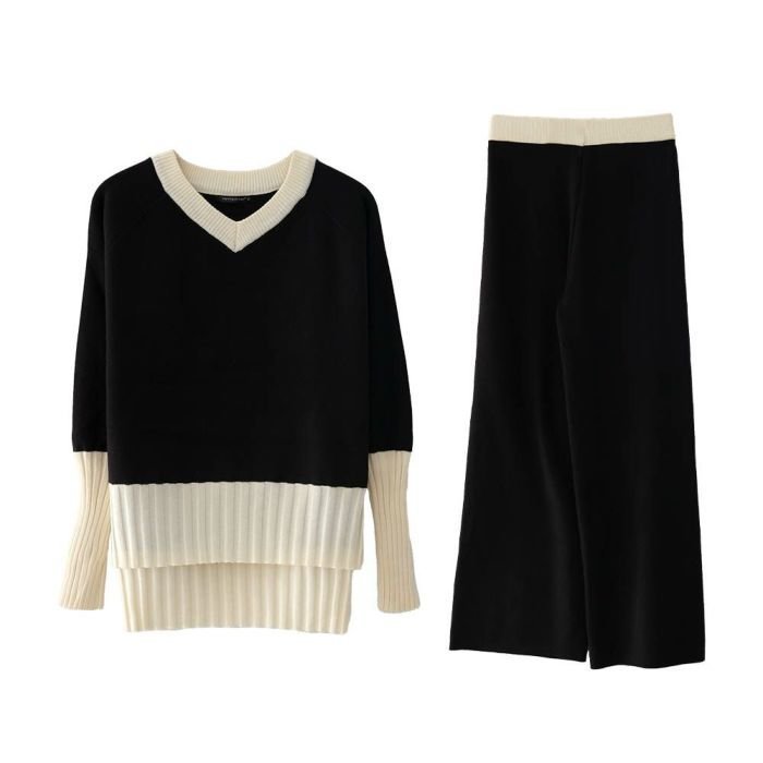 【アクアガレージ/aquagarage】の配色ニットセットアップ 人気、トレンドファッション・服の通販 founy(ファニー) 　ファッション　Fashion　レディースファッション　WOMEN　トップス・カットソー　Tops/Tshirt　ニット　Knit Tops　セットアップ　Setup　トップス　Tops　送料無料　Free Shipping　エレガント 上品　Elegant　セットアップ　Set Up　セーター　Sweater　プチプライス・低価格　Affordable　モノトーン　Monotone　 other-1|ID: prp329100004347432 ipo3291000000030350535