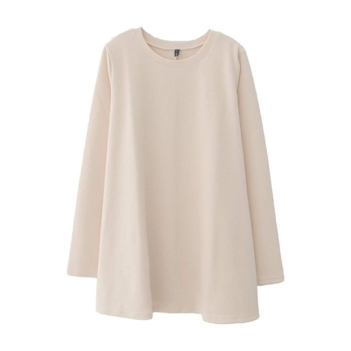 【アクアガレージ/aquagarage】のエンボスチュニックカットソー 春 インテリア・キッズ・メンズ・レディースファッション・服の通販 founy(ファニー) 　ファッション　Fashion　レディースファッション　Fashion for Women　トップス・カットソー　Cut & Sew Tops　シャツ・ブラウス・オフィスカジュアル　Elegant Blouses & Button-Ups　カットソー・ベーシックTシャツ　Cut-and-Sewn Tops / Stretch Tees & Basics　送料無料　Free Shipping　フレア　Flare, Flared　プチプライス・低価格　Affordable / Budget Price　リラックス　Relax, Relaxed Fit　冬　Winter / This Winter　春　Spring　秋　Autumn　ライトベージュ|ID: prp329100004351230 ipo3291000000031721508