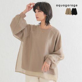 【アクアガレージ/aquagarage】のオーガンジーシアー長袖トップス 人気、トレンドファッション・服の通販 founy(ファニー) ファッション Fashion レディースファッション Fashion for Women トップス・カットソー Cut & Sew Tops シャツ・ブラウス・オフィスカジュアル Elegant Blouses & Button-Ups ロングTシャツ・Tシャツ Longline T-Shirts & Tees カットソー・ベーシックTシャツ Cut-and-Sewn Tops / Stretch Tees & Basics 送料無料 Free Shipping インナー Innerwear カットソー Cut and Sewn Top シアー Sheer, See-Through プチプライス・低価格 Affordable / Budget Price 長袖 Long Sleeve, Full Sleeve |ID:prp329100004391009