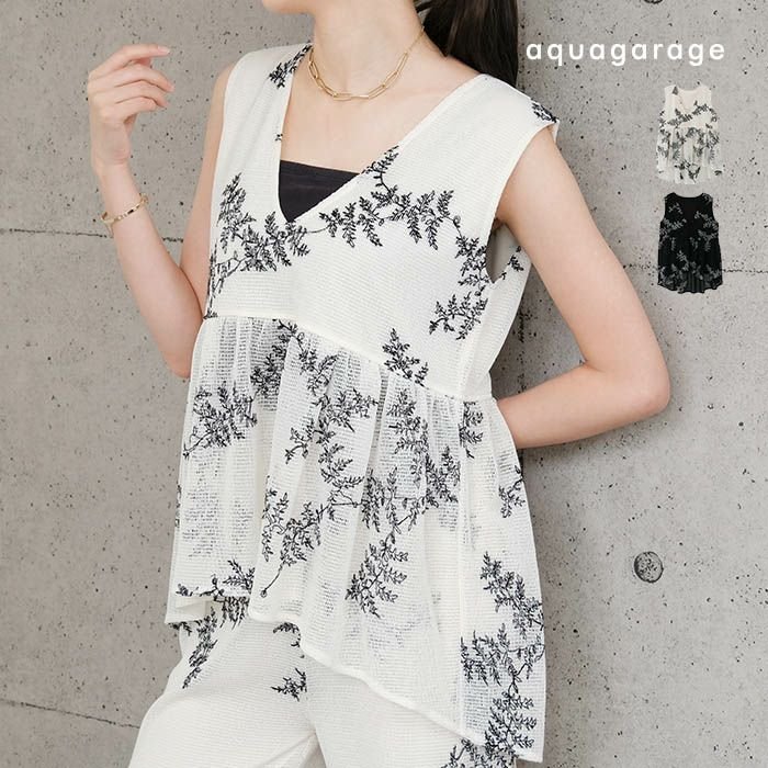 【アクアガレージ/aquagarage】の【セットアップ可】花柄刺繍メッシュノースリーブトップス インテリア・キッズ・メンズ・レディースファッション・服の通販 founy(ファニー) https://founy.com/ ファッション Fashion レディースファッション Fashion for Women トップス・カットソー Cut & Sew Tops キャミソール&ノースリーブ Camisoles & Sleeveless Tops 花柄・フラワープリント・モチーフ Floral Prints & Motifs / Flower Pattern Tops セットアップ Matching Sets レディーストップス・ブラウス Tops & Blouses / Assorted Women's Tops 送料無料 Free Shipping おすすめ Recommended / Our Picks セットアップ Set-Up, Coordinated Outfit チュニック Tunic, Long Top フレア Flare, Flared プチプライス・低価格 Affordable / Budget Price メッシュ Mesh, Net Fabric エレガント 上品 Elegant 夏 Summer 春 Spring 秋 Autumn |ID: prp329100004394308 ipo3291000000034093763