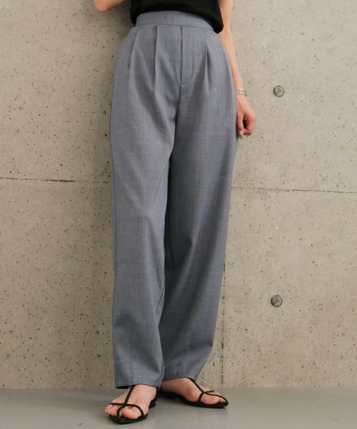 【アクアガレージ/aquagarage】のリネンライクタックカーブパンツ 人気、トレンドファッション・服の通販 founy(ファニー) 　ファッション　Fashion　レディースファッション　Fashion for Women　パンツ　Pants & Trousers　送料無料　Free Shipping　セットアップ　Set-Up, Coordinated Outfit　プチプライス・低価格　Affordable / Budget Price　リネン　Linen, Linen Fabric　ワイド　Wide, Wide Fit　 other-1|ID: prp329100004394315 ipo3291000000035646548