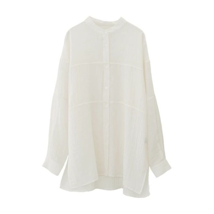 【アクアガレージ/aquagarage】のフロント切り替えバンドカラーシャツ インテリア・キッズ・メンズ・レディースファッション・服の通販 founy(ファニー) https://founy.com/ ファッション Fashion レディースファッション Ladies' Fashion Online トップス・カットソー Tops/Tshirt シャツ/ブラウス Shirts/Blouses 送料無料 Free Shipping シアー Sheer フロント Front プチプライス・低価格 Affordable ベスト Vest ヨーク Yoke エレガント 上品 Elegant 切替 Switching 夏 Summer 春 Spring 秋 Autumn/Fall |ID: prp329100004435957 ipo3291000000030984812
