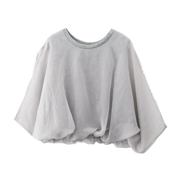 【アクアガレージ/aquagarage】のオーガンジーバルーンノースリーブ インテリア・キッズ・メンズ・レディースファッション・服の通販 founy(ファニー) 　ファッション　Fashion　レディースファッション　Fashion for Women　トップス・カットソー　Cut & Sew Tops　キャミソール&ノースリーブ　Camisoles & Sleeveless Tops　シャツ・ブラウス・オフィスカジュアル　Elegant Blouses & Button-Ups　送料無料　Free Shipping　オーガンジー　Organza Fabric　プチプライス・低価格　Affordable / Budget Price　夏　Summer　春　Spring　秋　Autumn　グレー|ID: prp329100004440329 ipo3291000000031025176