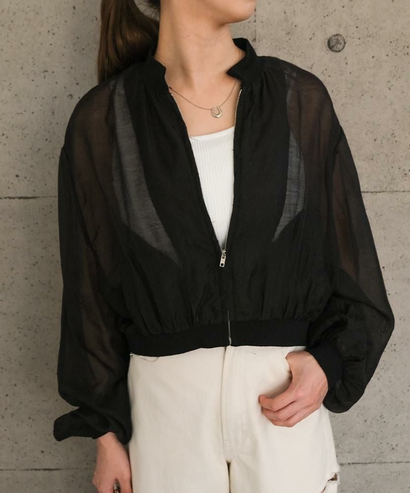 【アクアガレージ/aquagarage】のUVカットシアーショートブルゾン|軽羽織×美バランス| 人気、トレンドファッション・服の通販 founy(ファニー) ファッション Fashion レディースファッション Fashion for Women アウター Coat / Outerwear Collection ブルゾンジャケット・スポーティアウター Blouson Jackets 春 Spring 秋 Autumn キャミ Camisole, Cami Top 軽量 Lightweight, Ultra Light シアー Sheer, See-Through ショート Short, Short Length スリーブ Sleeve, Long Sleeve / Short Sleeve トレンド Trend, Trending Now バランス Balance, Style Balance ブルゾン Blouson, Bomber Jacket 羽織 Haori, Light Jacket ロング Long, Long-Length ワイド Wide, Wide Fit 送料無料 Free Shipping プチプライス・低価格 Affordable / Budget Price 旅行 Travel ビジネス 仕事 通勤 Business / Work / Commuting other-1|ID: prp329100004446465 ipo3291000000036073875