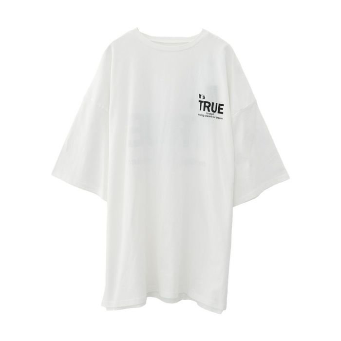 【アクアガレージ/aquagarage】のオーバーサイズロゴTシャツ ユニセックス インテリア・キッズ・メンズ・レディースファッション・服の通販 founy(ファニー) 　ファッション　Fashion　レディースファッション　Fashion for Women　トップス・カットソー　Cut & Sew Tops　シャツ・ブラウス・オフィスカジュアル　Elegant Blouses & Button-Ups　ロングTシャツ・Tシャツ　Longline T-Shirts & Tees　カットソー・ベーシックTシャツ　Cut-and-Sewn Tops / Stretch Tees & Basics　送料無料　Free Shipping　おすすめ　Recommended / Our Picks　カットソー　Cut and Sewn Top　シンプル　Simple, Minimal　ダメージ　Distressed, Destroyed　デニム　Denim, Jeans Material　プチプライス・低価格　Affordable / Budget Price　夏　Summer　春　Spring　オフホワイト|ID: prp329100004452021 ipo3291000000031145970