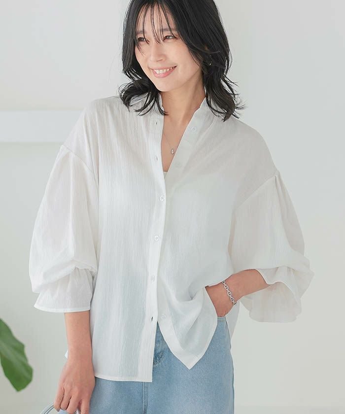 【アクアガレージ/aquagarage】の楊柳袖ボリュームシャツ 人気、トレンドファッション・服の通販 founy(ファニー) 　ファッション　Fashion　レディースファッション　Fashion for Women　トップス・カットソー　Cut & Sew Tops　シャツ・ブラウス・オフィスカジュアル　Elegant Blouses & Button-Ups　送料無料　Free Shipping　おすすめ　Recommended / Our Picks　プチプライス・低価格　Affordable / Budget Price　ベーシック　Basic, Essential　夏　Summer　春　Spring　秋　Autumn　 other-1|ID: prp329100004466695 ipo3291000000036073902