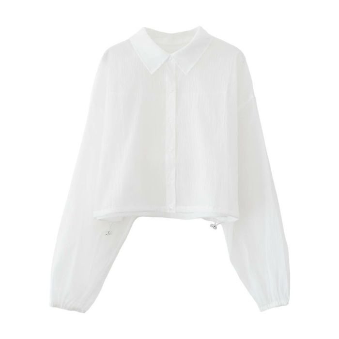 【アクアガレージ/aquagarage】の裾ドロストシアーシャツ インテリア・キッズ・メンズ・レディースファッション・服の通販 founy(ファニー) https://founy.com/ ファッション Fashion レディースファッション Ladies' Fashion Online アウター Coat Outerwear トップス・カットソー Tops/Tshirt シャツ/ブラウス Shirts/Blouses 送料無料 Free Shipping シアー Sheer プチプライス・低価格 Affordable エレガント 上品 Elegant |ID: prp329100004475735 ipo3291000000031554718
