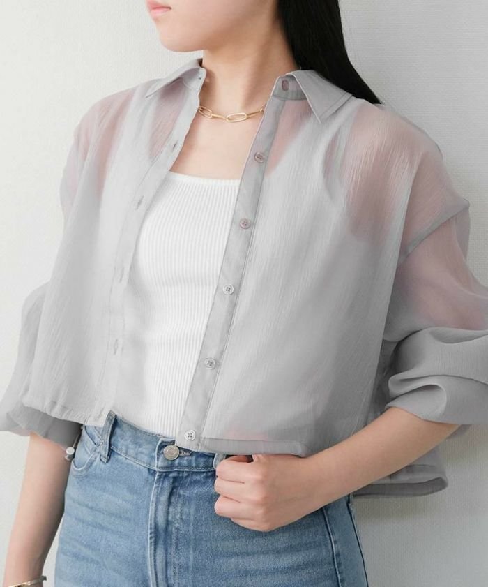 【アクアガレージ/aquagarage】の裾ドロストシアーシャツ インテリア・キッズ・メンズ・レディースファッション・服の通販 founy(ファニー) https://founy.com/ ファッション Fashion レディースファッション Fashion for Women アウター Coat / Outerwear Collection トップス・カットソー Cut & Sew Tops シャツ・ブラウス・オフィスカジュアル Elegant Blouses & Button-Ups 送料無料 Free Shipping シアー Sheer, See-Through プチプライス・低価格 Affordable / Budget Price エレガント 上品 Elegant |ID: prp329100004475735 ipo3291000000035646603