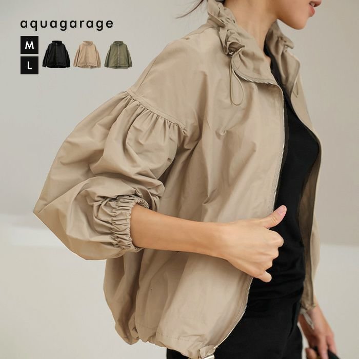 【アクアガレージ/aquagarage】のショート丈ギャザーブルゾン 人気、トレンドファッション・服の通販 founy(ファニー) ファッション Fashion レディースファッション Fashion for Women アウター Coat / Outerwear Collection ブルゾンジャケット・スポーティアウター Blouson Jackets 送料無料 Free Shipping おすすめ Recommended / Our Picks ギャザー Gathered, Ruffled ショート Short, Short Length ブルゾン Blouson, Bomber Jacket プチプライス・低価格 Affordable / Budget Price ベーシック Basic, Essential other-1|ID: prp329100004485717 ipo3291000000034093667