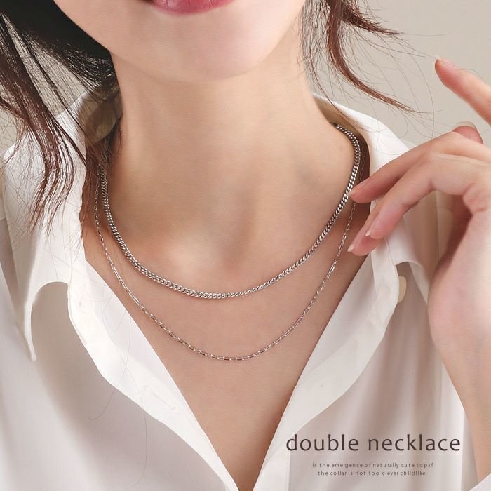【アクアガレージ/aquagarage】の【999円祭り】異なるチェーンが2連になったネックレス インテリア・キッズ・メンズ・レディースファッション・服の通販 founy(ファニー) https://founy.com/ ファッション Fashion レディースファッション Fashion for Women ジュエリー Jewelry ネックレス Necklaces & Pendants アクセサリー Fashion Accessories チェーン Chain, Chain Strap ネックレス Necklace, Pendant Necklace プチプライス・低価格 Affordable / Budget Price エレガント 上品 Elegant |ID: prp329100004489211 ipo3291000000034106028