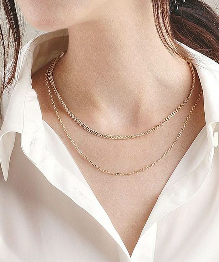 【アクアガレージ/aquagarage】の【999円祭り】異なるチェーンが2連になったネックレス 人気、トレンドファッション・服の通販 founy(ファニー) 　ファッション　Fashion　レディースファッション　Fashion for Women　ジュエリー　Jewelry　ネックレス　Necklaces & Pendants　アクセサリー　Fashion Accessories　チェーン　Chain, Chain Strap　ネックレス　Necklace, Pendant Necklace　プチプライス・低価格　Affordable / Budget Price　エレガント 上品　Elegant　 other-1|ID: prp329100004489211 ipo3291000000035648181