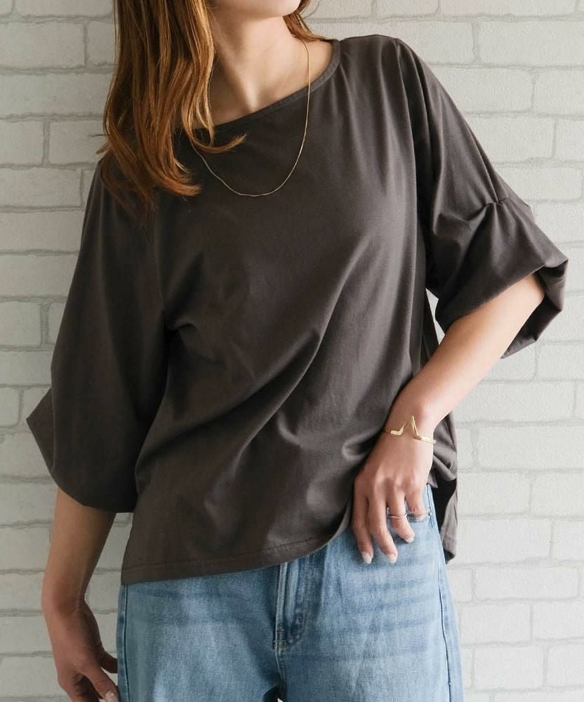 【アクアガレージ/aquagarage】の変形スリーブカットソー 人気、トレンドファッション・服の通販 founy(ファニー) ファッション Fashion レディースファッション Fashion for Women トップス・カットソー Cut & Sew Tops シャツ・ブラウス・オフィスカジュアル Elegant Blouses & Button-Ups ロングTシャツ・Tシャツ Longline T-Shirts & Tees カットソー・ベーシックTシャツ Cut-and-Sewn Tops / Stretch Tees & Basics 春 Spring カットソー Cut and Sewn Top シンプル Simple, Minimal スリーブ Sleeve, Long Sleeve / Short Sleeve ポケット Pocket, Pocket Detail リラックス Relax, Relaxed Fit 送料無料 Free Shipping プチプライス・低価格 Affordable / Budget Price 夏 Summer other-1|ID: prp329100004502198 ipo3291000000036073965