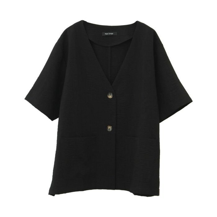 【アクアガレージ/aquagarage】のノーカラー半袖ジャケット インテリア・キッズ・メンズ・レディースファッション・服の通販 founy(ファニー) https://founy.com/ ファッション Fashion レディースファッション Ladies' Fashion Online アウター Coat Outerwear ジャケット Jackets インナー Inner 春 Spring 秋 Autumn/Fall シンプル Simple ジャケット Jacket セットアップ Set Up フォーマル Formal フロント Front ポケット Pocket 半袖 Short Sleeve 送料無料 Free Shipping プチプライス・低価格 Affordable 夏 Summer エレガント 上品 Elegant |ID: prp329100004511200 ipo3291000000031864893