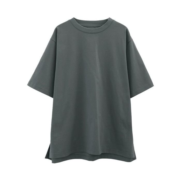 【アクアガレージ/aquagarage】の接触冷感オーバーサイズTシャツ インテリア・キッズ・メンズ・レディースファッション・服の通販 founy(ファニー) 　ファッション　Fashion　レディースファッション　Ladies' Fashion Online　トップス・カットソー　Tops/Tshirt　シャツ/ブラウス　Shirts/Blouses　ロング / Tシャツ　T-Shirts　カットソー　Cut and Sewn　送料無料　Free Shipping　カットソー　Cut And Sew　シンプル　Simple　スリット　Slit　プチプライス・低価格　Affordable　ポケット　Pocket　リラックス　Relax　夏　Summer　春　Spring　チャコール|ID: prp329100004515361 ipo3291000000031904492