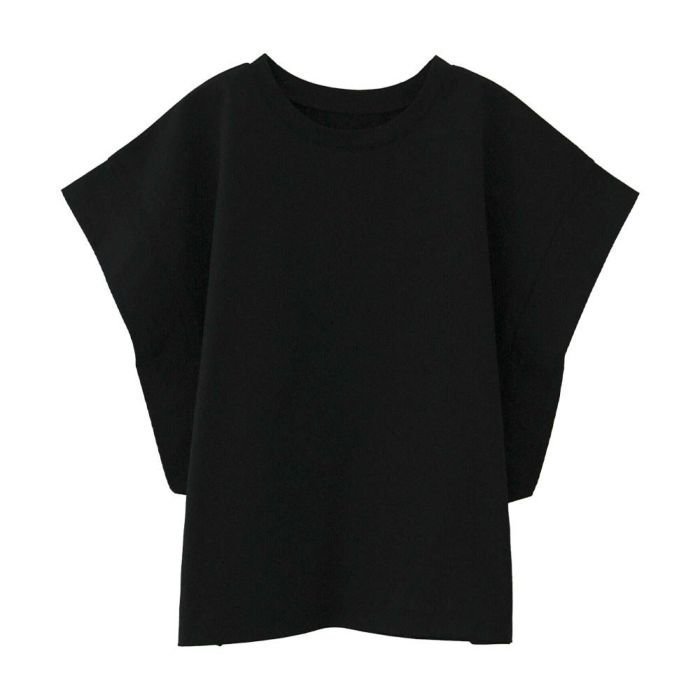 【アクアガレージ/aquagarage】のコットンライクフレンチスリーブカットソー インテリア・キッズ・メンズ・レディースファッション・服の通販 founy(ファニー) 　ファッション　Fashion　レディースファッション　Ladies' Fashion Online　トップス・カットソー　Tops/Tshirt　シャツ/ブラウス　Shirts/Blouses　ロング / Tシャツ　T-Shirts　カットソー　Cut and Sewn　インナー　Inner　春　Spring　秋　Autumn/Fall　カットソー　Cut And Sew　鹿の子　Pique　シンプル　Simple　スリーブ　Sleeve　フレンチ　French　ポケット　Pocket　送料無料　Free Shipping　プチプライス・低価格　Affordable　おすすめ　Recommend　夏　Summer　ブラック|ID: prp329100004521354 ipo3291000000031977038