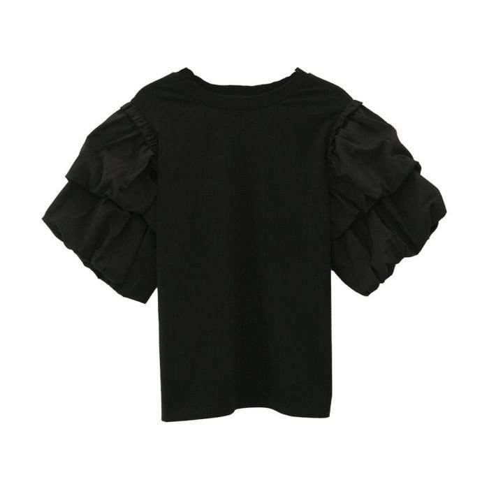 【アクアガレージ/aquagarage】のダブルフリル袖異素材カットソー 人気、トレンドファッション・服の通販 founy(ファニー) 　ファッション　Fashion　レディースファッション　Ladies' Fashion Online　トップス・カットソー　Tops/Tshirt　シャツ/ブラウス　Shirts/Blouses　ロング / Tシャツ　T-Shirts　カットソー　Cut and Sewn　ボリュームスリーブ / フリル袖　Volume Sleeve　送料無料　Free Shipping　おすすめ　Recommend　インナー　Inner　カットソー　Cut And Sew　シンプル　Simple　スリーブ　Sleeve　ダブル　Double　フォーマル　Formal　フリル　Frills　プチプライス・低価格　Affordable　ポケット　Pocket　ミックス　Mix　エレガント 上品　Elegant　夏　Summer　春　Spring　 other-1|ID: prp329100004560840 ipo3291000000032247445