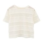 【アクアガレージ/aquagarage】のメッシュフリルトップス オフホワイト|ID: prp329100004586976 ipo3291000000032528252