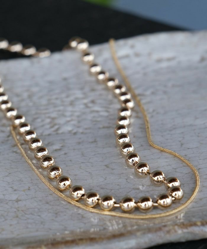 【アクアガレージ/aquagarage】の2連ボールチェーンネックレス 人気、トレンドファッション・服の通販 founy(ファニー) 　ファッション　Fashion　レディースファッション　Fashion for Women　ジュエリー　Jewelry　ネックレス　Necklaces & Pendants　アクセサリー　Fashion Accessories　イヤリング　Earrings　シルバー　Silver, Metallic Silver　シンプル　Simple, Minimal　チェーン　Chain, Chain Strap　ネックレス　Necklace, Pendant Necklace　フィット　Fit, Slim Fit　送料無料　Free Shipping　プチプライス・低価格　Affordable / Budget Price　おすすめ　Recommended / Our Picks　エレガント 上品　Elegant　 other-1|ID: prp329100004593697 ipo3291000000036047624