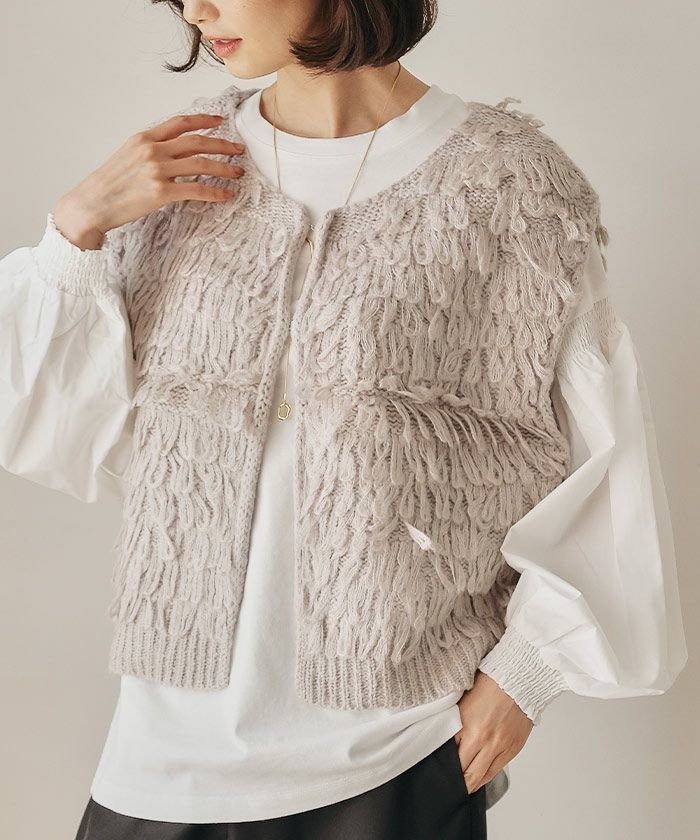 【アクアガレージ/aquagarage】のループヤーンベスト 春 インテリア・キッズ・メンズ・レディースファッション・服の通販 founy(ファニー) https://founy.com/ ファッション Fashion レディースファッション Fashion for Women アウター Coat / Outerwear Collection トップス・カットソー Cut & Sew Tops ベスト&ジレ / 重ね着スタイル Vests & Gilets 春 Spring 秋 Autumn シンプル Simple, Minimal バランス Balance, Style Balance ベスト Vest, Waistcoat ポケット Pocket, Pocket Detail リラックス Relax, Relaxed Fit ループ Loop, Loop Knit 冬 Winter / This Winter プチプライス・低価格 Affordable / Budget Price |ID: prp329100004648638 ipo3291000000036230767