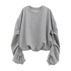 【アクアガレージ/aquagarage】の袖タックバルーントップス 人気、トレンドファッション・服の通販 founy(ファニー) ファッション Fashion レディースファッション Fashion for Women トップス・カットソー Cut & Sew Tops レディースパーカー・カジュアルフーディー Casual Hoodies & Sweatshirts スウェット・クルーネックトップス Sweatshirts & Crewnecks / Relaxed Fit Sweat Tops 秋 Autumn カットソー Cut and Sewn Top ショート Short, Short Length シンプル Simple, Minimal なめらか Smooth, Silky Texture バルーン Balloon, Balloon Silhouette ポケット Pocket, Pocket Detail リラックス Relax, Relaxed Fit 冬 Winter / This Winter 送料無料 Free Shipping プチプライス・低価格 Affordable / Budget Price thumbnail グレー|ID: prp329100004651135 ipo3291000000033605583