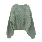 【アクアガレージ/aquagarage】の【最終値下げ価格】ループフリンジケーブル編みニットトップス セージグリーン|ID: prp329100004690082 ipo3291000000033870836