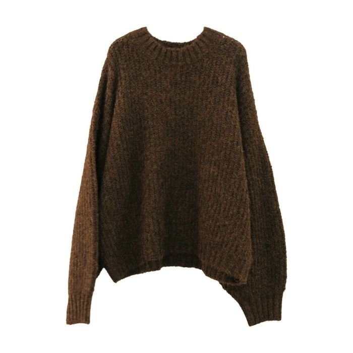 【アクアガレージ/aquagarage】のアルパカ風ニットトップス インテリア・キッズ・メンズ・レディースファッション・服の通販 founy(ファニー) 　ファッション　Fashion　レディースファッション　Fashion for Women　トップス・カットソー　Cut & Sew Tops　ニット　Knit Tops & Sweaters　秋　Autumn　シンプル　Simple, Minimal　セーター　Sweater, Knitwear　ポケット　Pocket, Pocket Detail　リラックス　Relax, Relaxed Fit　ロング　Long, Long-Length　冬　Winter / This Winter　送料無料　Free Shipping　プチプライス・低価格　Affordable / Budget Price　エレガント 上品　Elegant　ブラウン|ID: prp329100004700687 ipo3291000000033940246