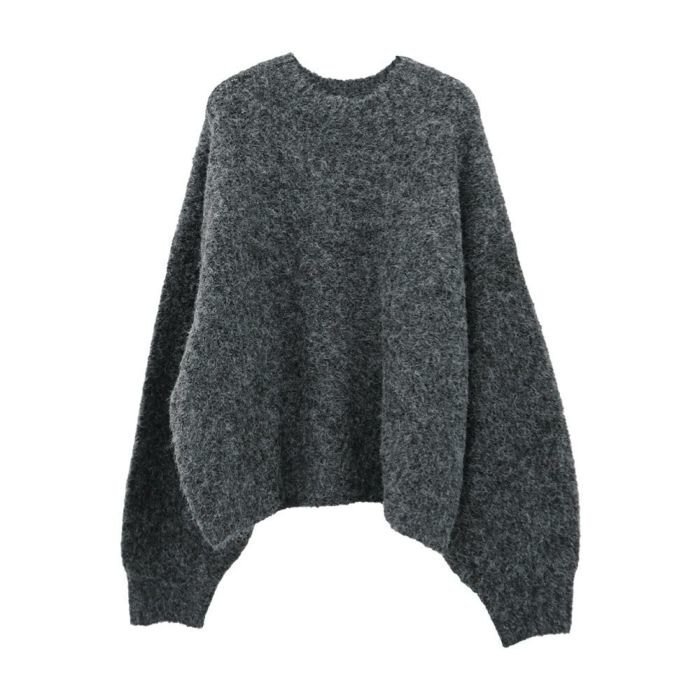 【アクアガレージ/aquagarage】のアルパカ風ニットトップス インテリア・キッズ・メンズ・レディースファッション・服の通販 founy(ファニー) 　ファッション　Fashion　レディースファッション　Fashion for Women　トップス・カットソー　Cut & Sew Tops　ニット　Knit Tops & Sweaters　秋　Autumn　シンプル　Simple, Minimal　セーター　Sweater, Knitwear　ポケット　Pocket, Pocket Detail　リラックス　Relax, Relaxed Fit　ロング　Long, Long-Length　冬　Winter / This Winter　送料無料　Free Shipping　プチプライス・低価格　Affordable / Budget Price　エレガント 上品　Elegant　チャコール|ID: prp329100004700687 ipo3291000000033940247