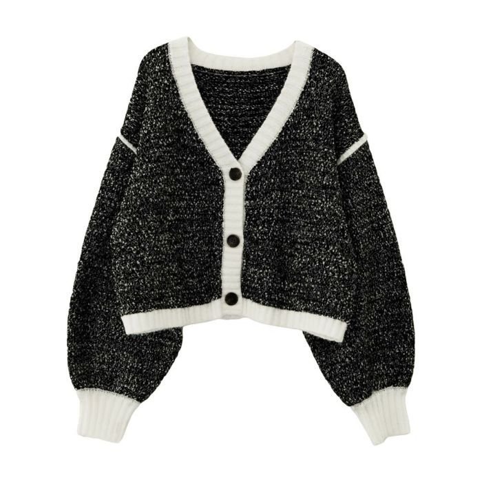 【アクアガレージ/aquagarage】の配色MIXニットカーディガン インテリア・キッズ・メンズ・レディースファッション・服の通販 founy(ファニー) 　ファッション　Fashion　レディースファッション　Fashion for Women　トップス・カットソー　Cut & Sew Tops　ニット　Knit Tops & Sweaters　カーディガン・羽織り　Layered Style Cardigans　送料無料　Free Shipping　カーディガン　Cardigan, Knitwear　プチプライス・低価格　Affordable / Budget Price　冬　Winter / This Winter　秋　Autumn　ブラック|ID: prp329100004708507 ipo3291000000034007434