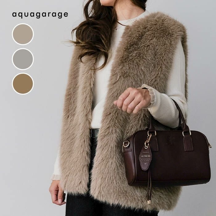 【アクアガレージ/aquagarage】のシャギーファーベスト 春 人気、トレンドファッション・服の通販 founy(ファニー) 　ファッション　Fashion　レディースファッション　Fashion for Women　アウター　Coat / Outerwear Collection　トップス・カットソー　Cut & Sew Tops　ベスト&ジレ / 重ね着スタイル　Vests & Gilets　春　Spring　秋　Autumn　カットソー　Cut and Sewn Top　シンプル　Simple, Minimal　タートル　Turtleneck, Turtle Collar　長袖　Long Sleeve, Full Sleeve　バランス　Balance, Style Balance　ベスト　Vest, Waistcoat　ポケット　Pocket, Pocket Detail　防寒　Cold Protection, Winter-Ready　冬　Winter / This Winter　A/W・秋冬　Autumn/Winter　送料無料　Free Shipping　プチプライス・低価格　Affordable / Budget Price　 other-1|ID: prp329100004715767 ipo3291000000034105614