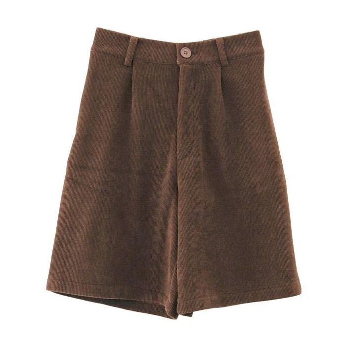 【アクアガレージ/aquagarage】のコーデュロイハーフパンツ インテリア・キッズ・メンズ・レディースファッション・服の通販 founy(ファニー) ファッション Fashion レディースファッション Fashion for Women パンツ Pants & Trousers ショートパンツ・ハーフパンツ High-Waisted & Relaxed Shorts ショート Short, Short Length プチプライス・低価格 Affordable / Budget Price ブラウン|ID: prp329100004717137 ipo3291000000034082141