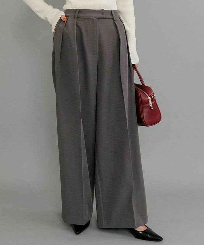 【アクアガレージ/aquagarage】のタックワイドパンツ インテリア・キッズ・メンズ・レディースファッション・服の通販 founy(ファニー) https://founy.com/ ファッション Fashion レディースファッション Fashion for Women パンツ Pants & Trousers 送料無料 Free Shipping セレモニー Ceremony プチプライス・低価格 Affordable / Budget Price |ID: prp329100004722894 ipo3291000000035520180