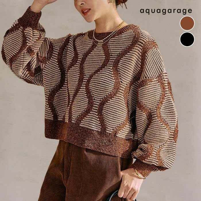 【アクアガレージ/aquagarage】のジャガードショートニットトップス 人気、トレンドファッション・服の通販 founy(ファニー) ファッション Fashion レディースファッション Fashion for Women トップス・カットソー Cut & Sew Tops ニット Knit Tops & Sweaters コンパクト Compact, Small Size ショート Short, Short Length シンプル Simple, Minimal セーター Sweater, Knitwear トレンド Trend, Trending Now バランス Balance, Style Balance ポケット Pocket, Pocket Detail プチプライス・低価格 Affordable / Budget Price エレガント 上品 Elegant other-1|ID: prp329100004728112 ipo3291000000034158883